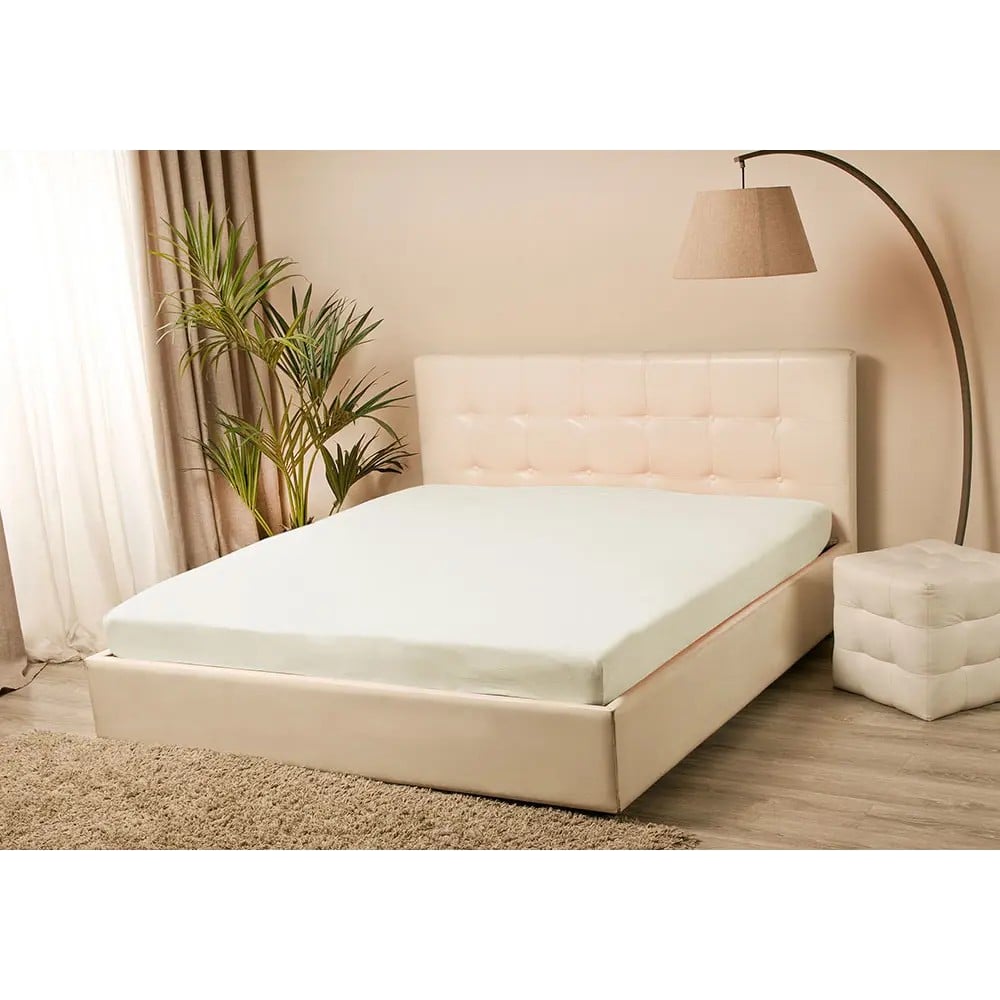 Изображение товара Простыня на резинке KUPU-KUPU VIOLETT 140x200x25 см трикотаж белая