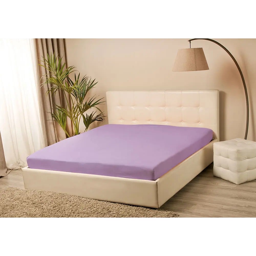Изображение товара Простыня на резинке KUPU-KUPU VIOLETT 160x200x25 см трикотаж сиреневая