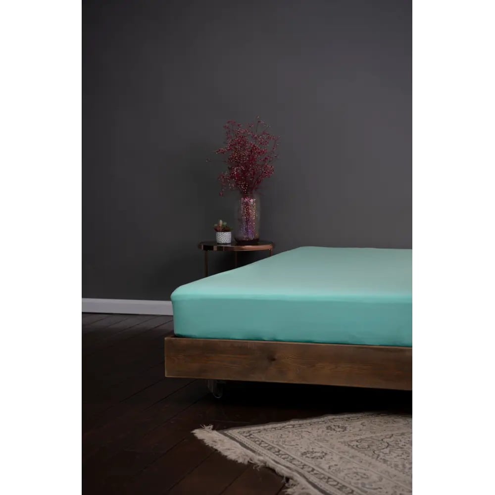 Изображение товара Простыня на резинке Kupu-Kupu VIOLETT 120x200x25 см, бирюзовая