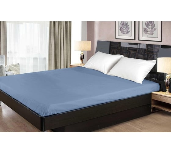 Изображение товара Простыня на резинке Primavelle 90x200 см, сатин, деним 114311429-cr86