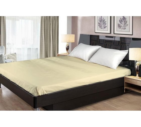 Изображение товара Простыня Primavelle 220x240 см, сатин, светло-бежевый 114911503-сг12