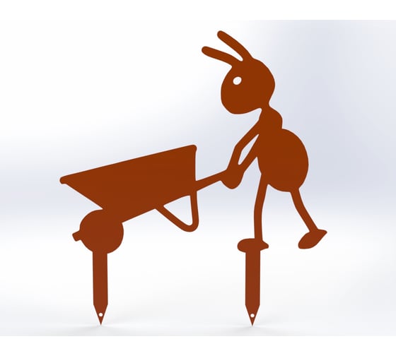 Изображение товара Фигурка садовая металлическая ООО Металекс Муравей Модель 5 оранжевый 115026