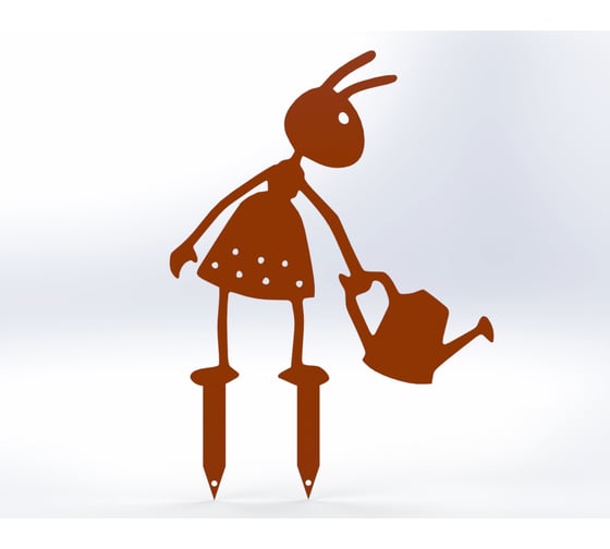 Изображение товара Фигурка садовая металлическая ООО Металекс Муравей Модель 6 оранжевый 115027