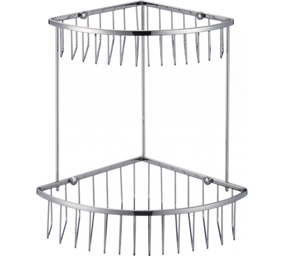 Изображение товара Угловая полка-решетка Savol двойная, хром S-002514-2 23171