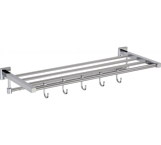 Изображение товара Полка для полотенец Savol 60 см, 5 крючков, хром S-609544 23181