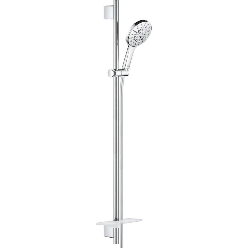 фото Душевой гарнитур grohe rainshower smartactive 130 ручной душ, душевая штанга, полочка 26578000