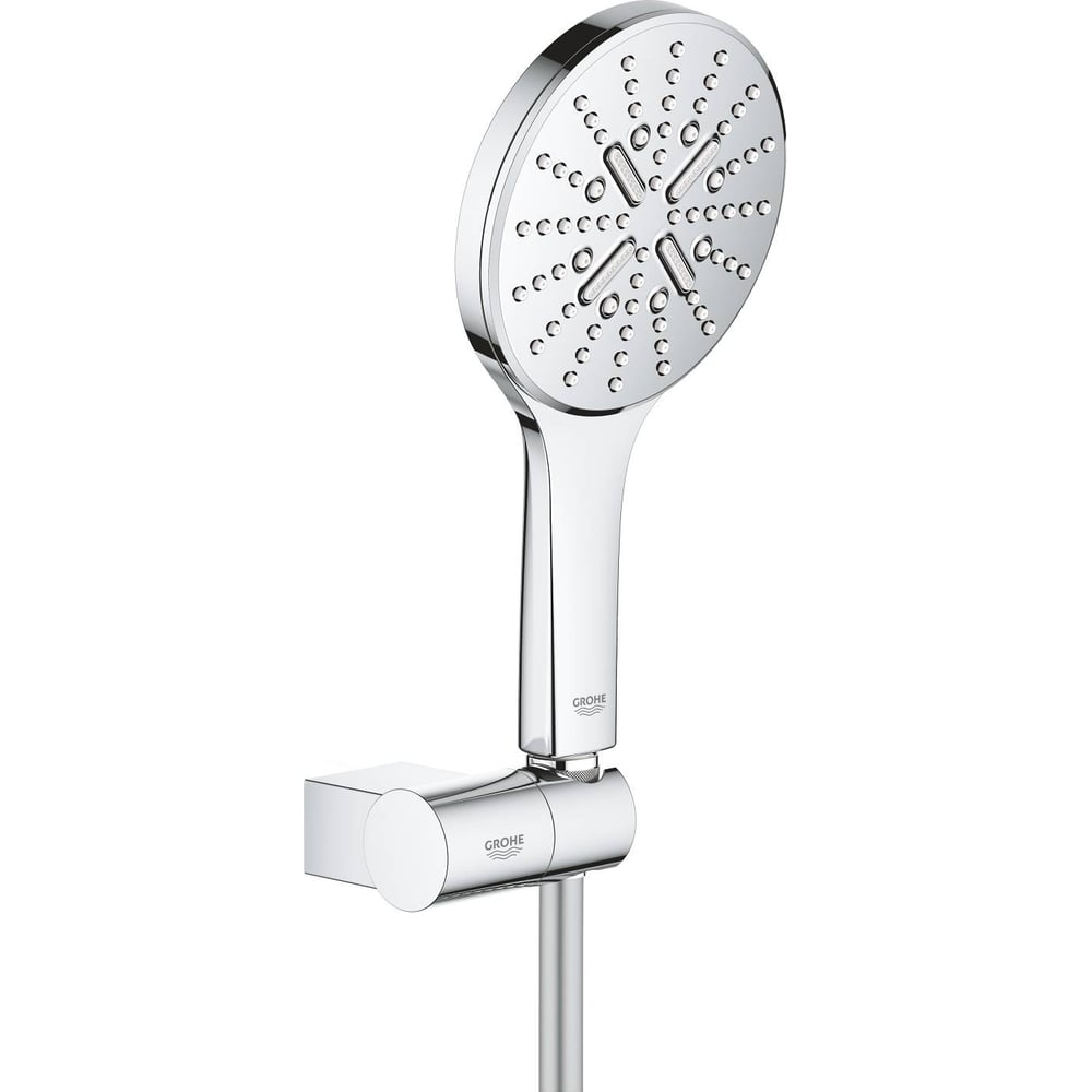 фото Душевой набор grohe rainshower smartactive 130 круглый ручной душ, настраиваемый держатель 26580000