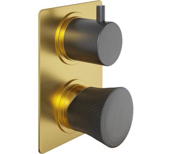 Изображение товара Смеситель встраиваемый для ванны и душа Paini Domus, матовое золото, покрытие PVD 32871