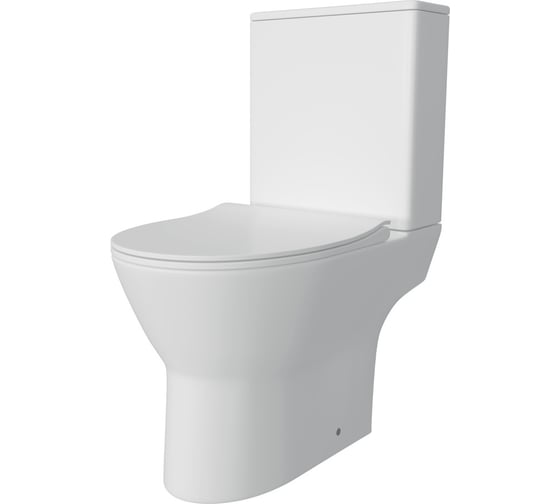 Изображение товара Унитаз напольный Maretti Ritta безободковый, с микролифтом, белый RI10NBM58-844