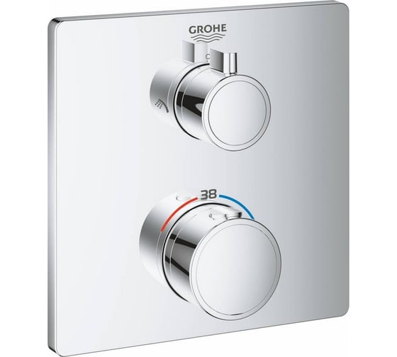 Изображение товара Термостат для душа Grohe Grohtherm с переключателем на 2 положения, верхний/ручной душ 24079000