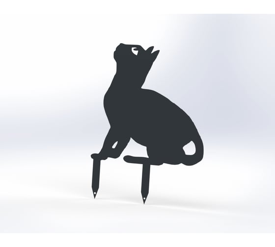 Изображение товара Фигурка садовая металлическая ООО Металекс Котик Модель 1 серый 115040