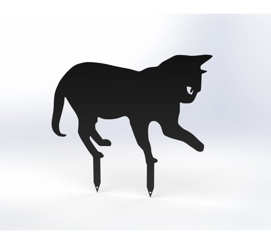 Изображение товара Фигурка садовая металлическая ООО Металекс Котик Модель 3 черный 115033