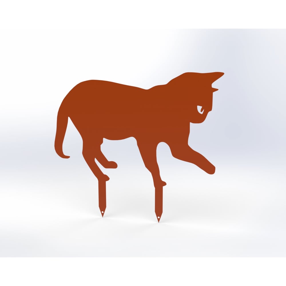 Изображение товара Фигурка садовая металлическая Котик оранжевый