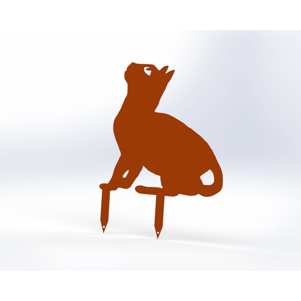 Изображение товара Фигурка садовая металлическая оранжевая Котик Модель 1 от Металекс