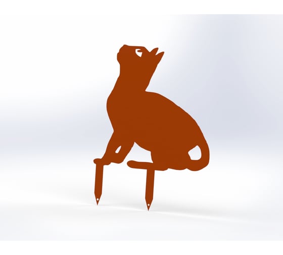 Изображение товара Фигурка садовая металлическая ООО Металекс Котик Модель 1 оранжевый 115049