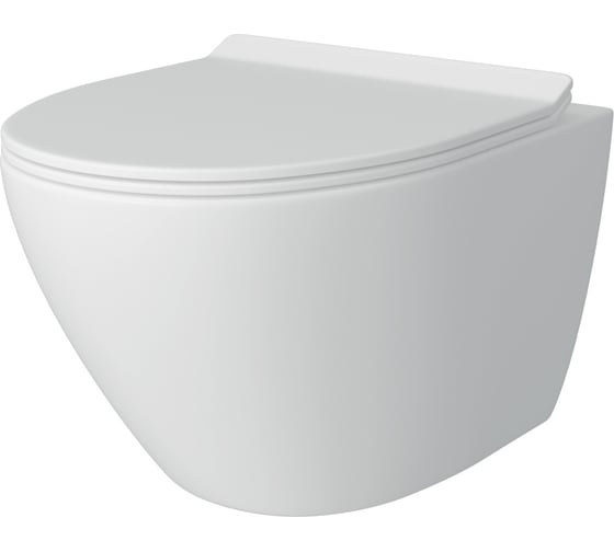 Изображение товара Унитаз подвесной Maretti Elena безободковый, с микролифтом, белый EA10PBM88-844