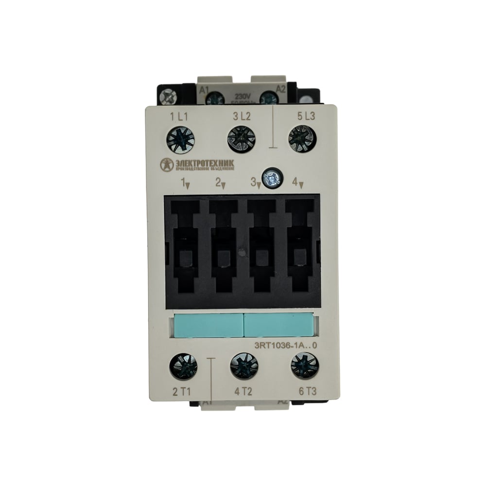 Изображение товара Контактор электромагнитный Электротехник 3RT1036-1AP00, 3-полюса, 50A, 22кВт