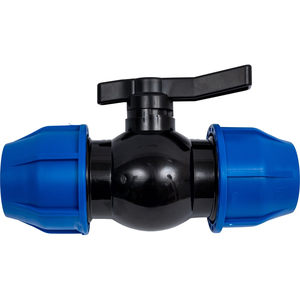 Изображение товара Кран ПНД Rvc 63 литой для водопроводных систем, цанговый, прямой