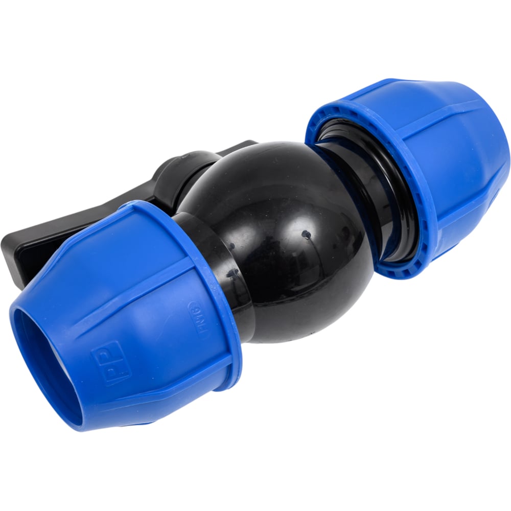 Изображение товара Кран ПНД Rvc 50 литой для воды прямой запорный цанговый