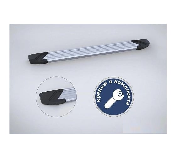 Изображение товара Порог-площадка Rival "Black" F193ALB + комплект крепежа, Volkswagen Touareg F193ALB.5809.1