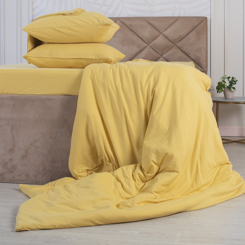 Изображение товара Пододеяльник KUPU-KUPU VIOLETT 220x200, трикотаж, горчица KPМ-22горчица