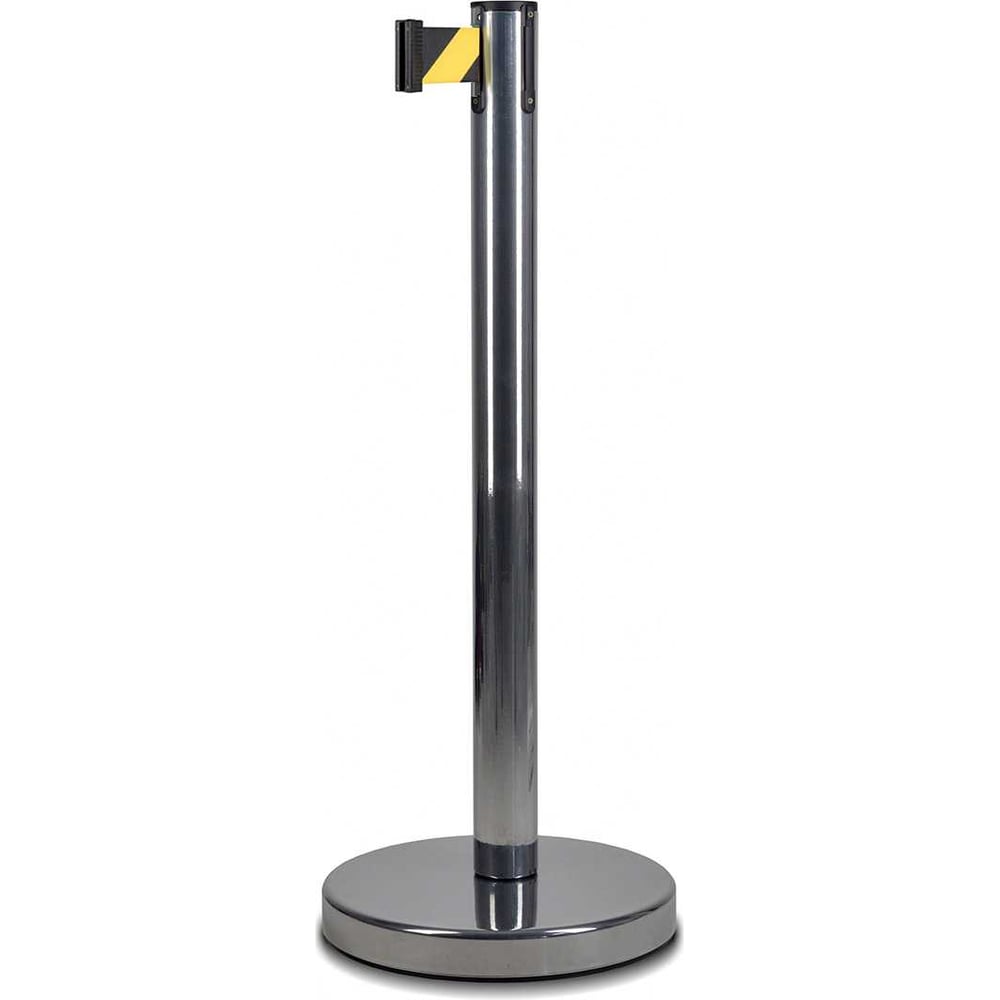 Изображение товара Стойка ограждения RUSBARRIER с лентой 2 м хром желтая/черная BSLN-326332