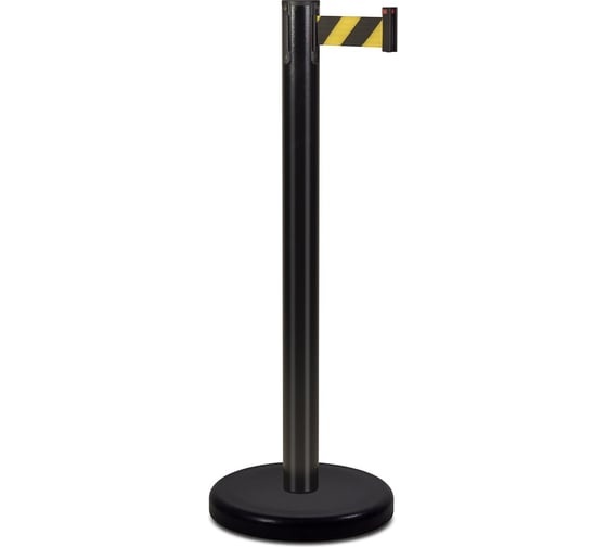 Изображение товара Стойка ограждения RUSBARRIER с лентой 2 м BSLN-Х86332 BLACK yellow/black