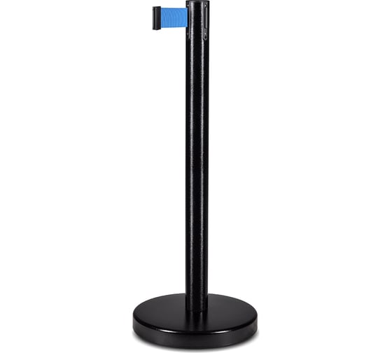 Изображение товара Стойка ограждения RUSBARRIER с лентой 5 м BSLN-327635 BLACK lt/blue
