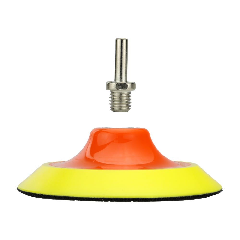 Изображение товара Тарелка опорная 125 мм усиленная толстая, М14 + переходник на дрель, с липучкой Diamond Industrial DIDN125F