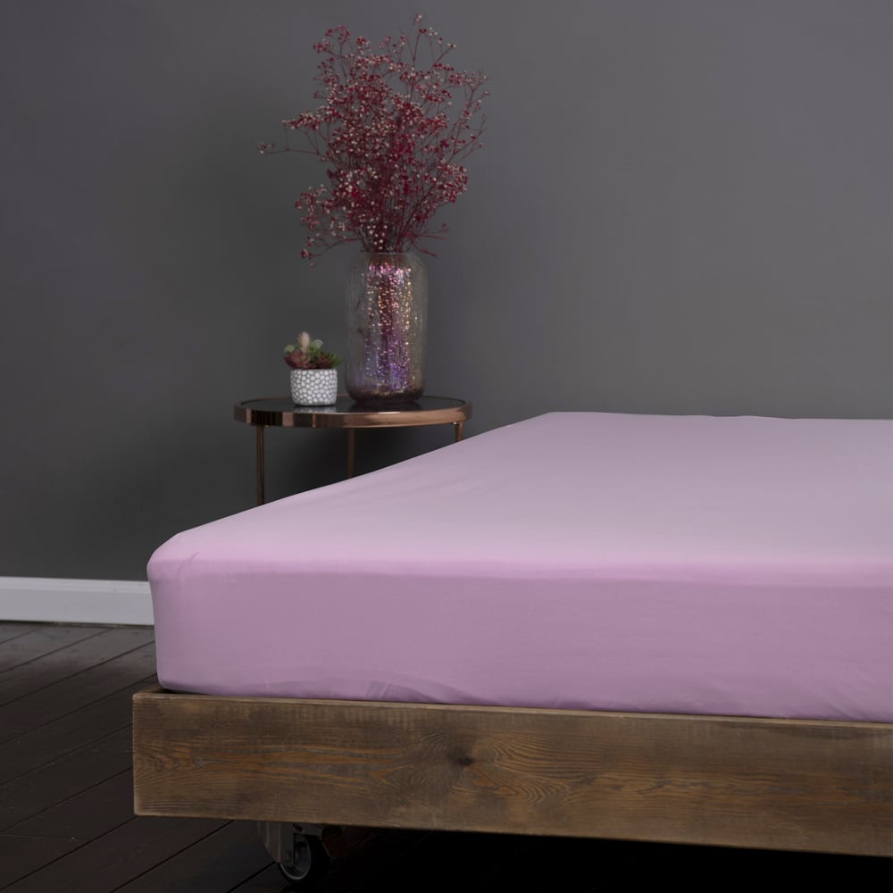 Изображение товара Простыня на резинке KUPU-KUPU VIOLETT 90x200x25, трикотажная сиреневый