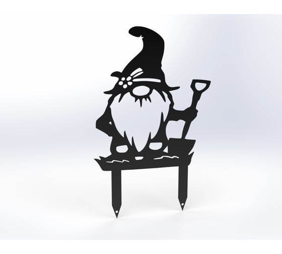 Изображение товара Фигурка садовая металлическая ООО Металекс Гномик Модель 3 черный 115060