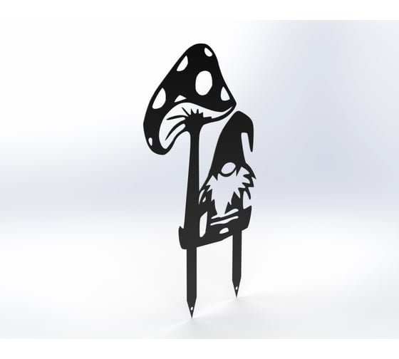 Изображение товара Фигурка садовая металлическая ООО Металекс Гномик Модель 1 черный 115058