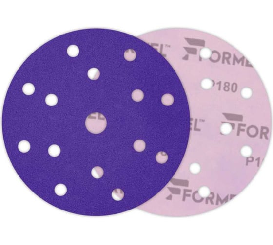 Изображение товара Диск CERAMIC PLUS 150 мм, 15 отверстий, Р 180, 50 шт Formel 93823150180