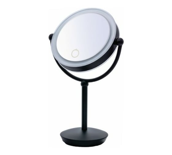 Изображение товара Косметическое зеркало RIDDER настольное Moana 1х/5х-увеличение LED сенсор чёрный О3207510