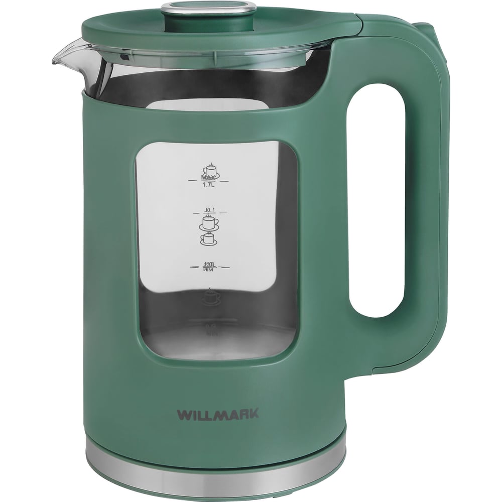 Изображение товара Электрический чайник Willmark WEK-1725G 1.7 л с LED и защитой от включения без воды