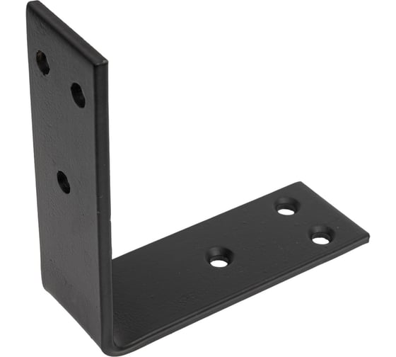 Изображение товара Уголок крепежный усиленный Дверной Страж 115x115x40 толщ. 5 мм черный ДС74237