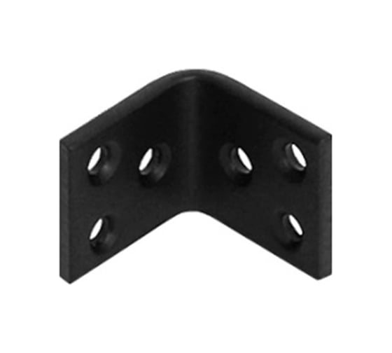 Изображение товара Уголок крепежный усиленный Дверной Страж 45x45x40 толщ. 5 мм черный ДС74245