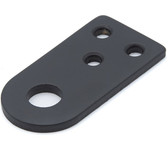 Изображение товара Проушина усиленная 80x40 прямая толщ. 5 мм черный Дверной Страж ДС74225