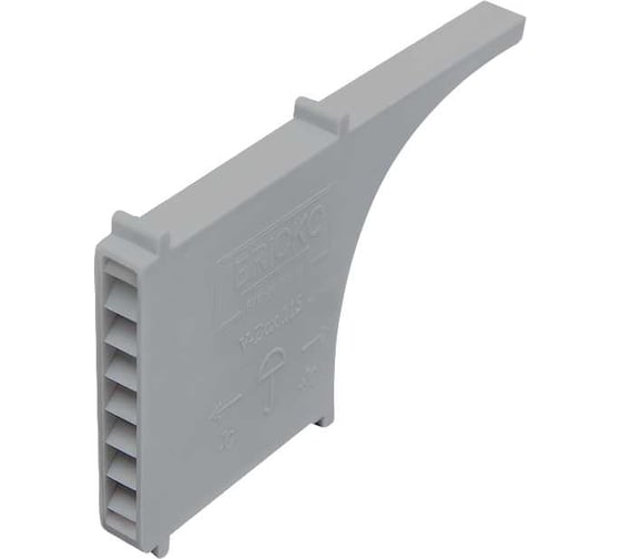 Изображение товара Вентиляционная коробочка Bricko V-Box 115 60x10x115, светло-серая, ПВХ, коробка 60 шт. 117641