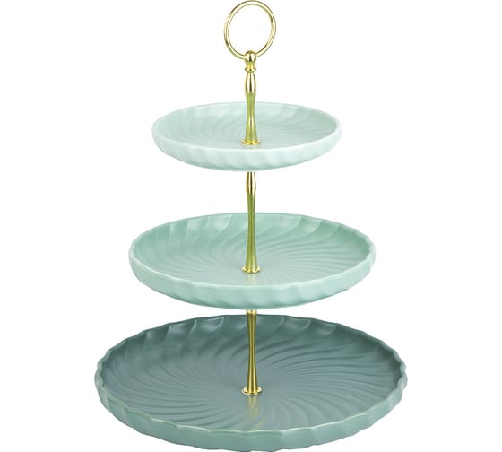 Изображение товара Блюдо-этажерка, фруктовница Nouvelle 3 яруса, "fresh taste", 26x26x34 см 1730292