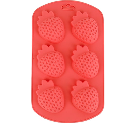 Изображение товара Форма для льда и шоколада Nouvelle 6 ячеек, клубничка, 19x11 см 9902450