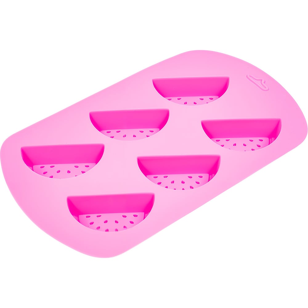 Изображение товара Форма для льда и шоколада Nouvelle 6 ячеек арбуз силикон розовая