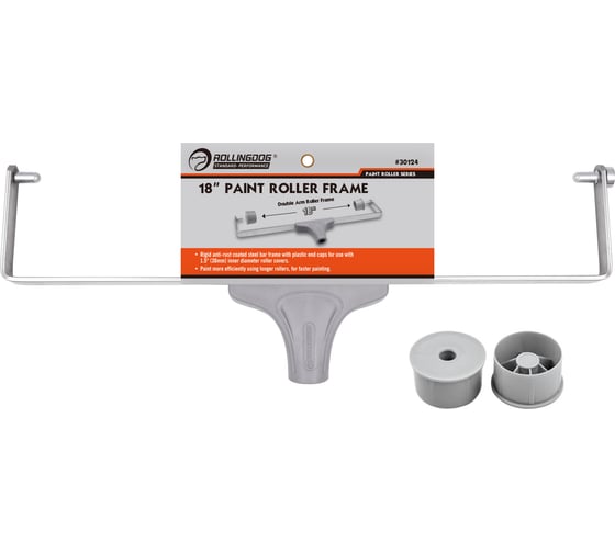 Изображение товара Бюгель, ручка для валика STANDARD 45 cм, диаметр заглушек 38 мм, 2 шт в комплекте, с резьбовым соединением Rollingdog 30124