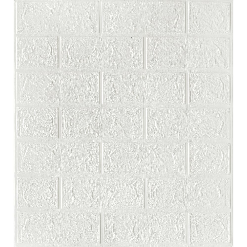 Изображение товара Мега комплект 3d панелей для стен LAKO decor 20 шт, классический кирпич белый, 50x55 см, толщина 4 мм LKD-01-03-01-MEGA20