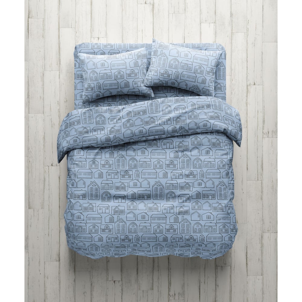 Изображение товара Комплект постельного белья Guten Morgen бязь рис 1133 евро голубой