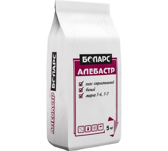 Изображение товара Строительный гипс БОЛАРС Алебастр 5 кг 00000003074