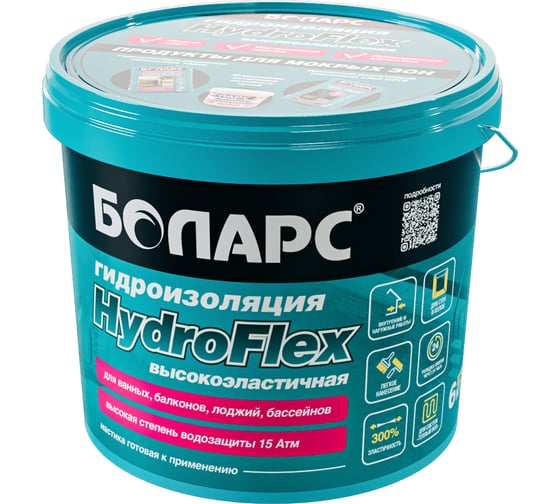 Изображение товара Гидроизоляция HydroFlex 6 кг БОЛАРС 00000027343
