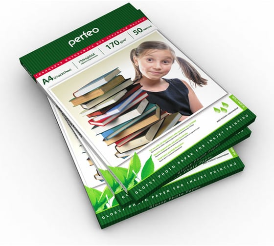 Изображение товара Глянцевая фотобумага Perfeo А4, 170 г/м2, 50л, PF-GLA4-170/50 30006480