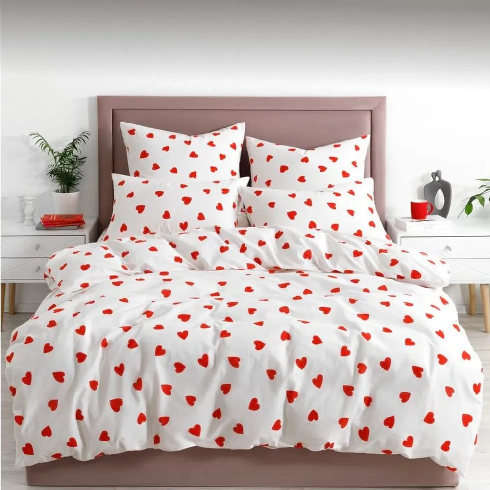 Изображение товара Комплект постельного белья Guten Morgen бязь, рис.1162, lovely, 1.5 спальный, с наволочкой 50x70 см ПБ-1162-143-150-50