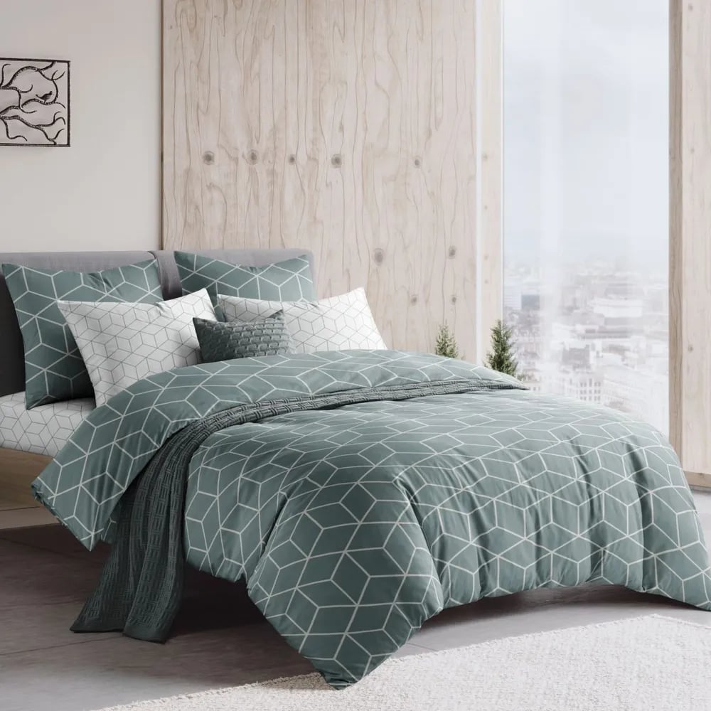 Изображение товара Комплект постельного белья Guten Morgen бязь Lounge Green 2 спальный Макси